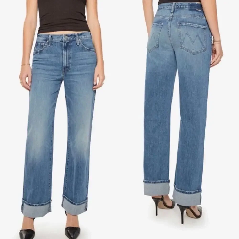 Mother Superior The Dogger Skimp Cuff Jeans Size 30 Wide Leg Leap of Face $268 - Picture 1 of 13